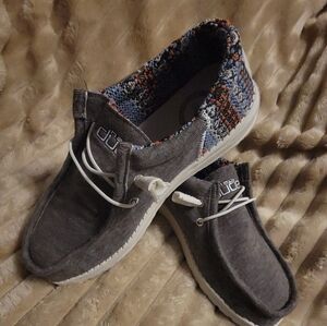 Hey Dude Charcoal Slip-On Loafers